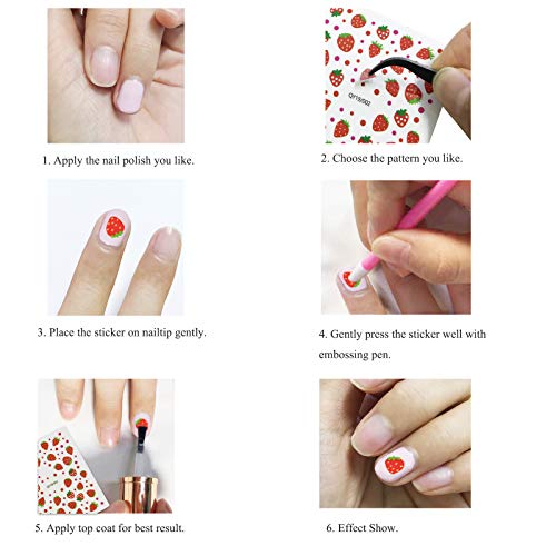 18 Sheets 3D Self-Adhesive Nail Art Decals for Women and Kids DIY Manicure