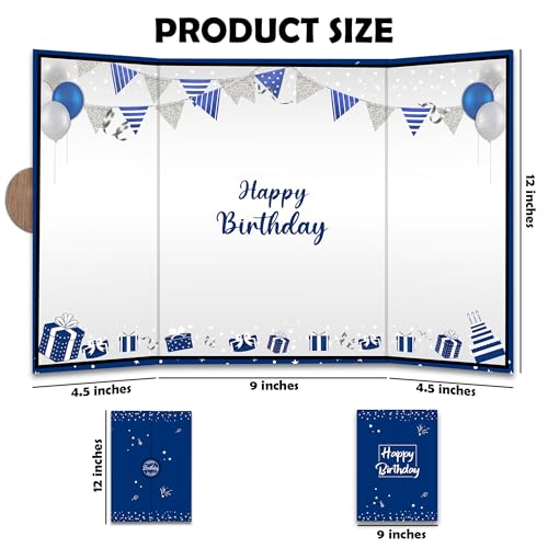 Happy Birthday Guest Book - 18'' x 12'' Signature Card with Wooden Decor