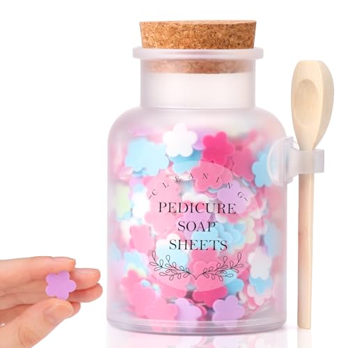 DOSTATNI Flower Paper Soap Sheets & Bath Salt Jar - Pedicure Foot Soak Set