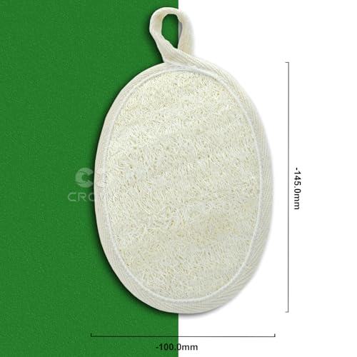 CROVIN Natural Loofah Exfoliating Body Scrubber Pack of 6 - Bath & Shower Sponge