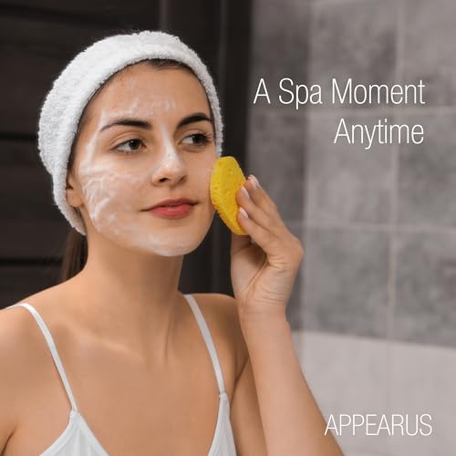 APPEARUS Compressed Natural Cellulose Facial Sponges 25 Count - Yellow