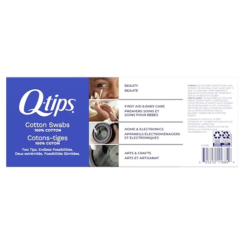 Q-tips Cotton Swabs, 500 Count (Pack of 2)