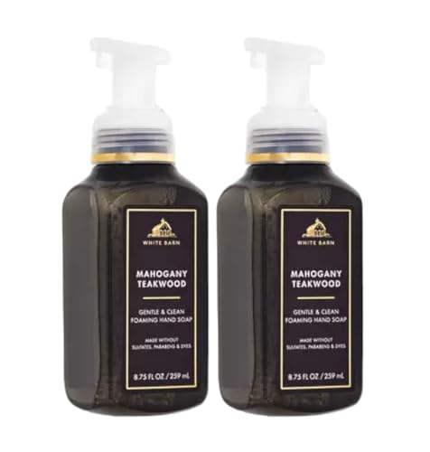 Bath & Body Works Gentle Foaming Hand Soap 8.75 oz - 2 Pack, Mahogany Teakwood