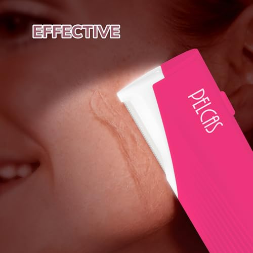 PELCAS Electric Dermaplaning Tool for Face - Rose Pink, 3 Speeds