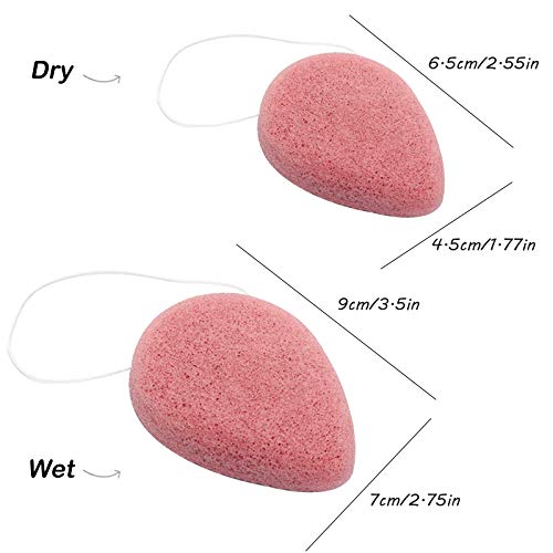 6 Pack Natural Konjac Facial Sponges for Gentle Cleansing