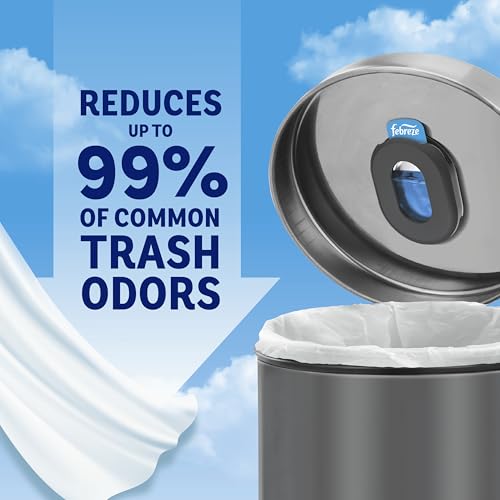 Febreze Trash Can Odor Fighter Air Freshener with 2 Refills - Fresh Lemon & Linen Scents