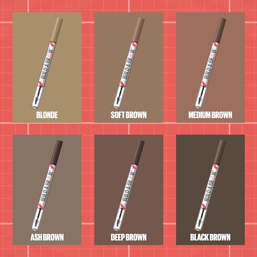 Maybelline Build-A-Brow 2-in-1 Eyebrow Pen & Gel, Black Brown