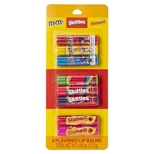 Taste Beauty Mars Candy Flavored Lip Balm 8-Pack - Moisturizing & Fun