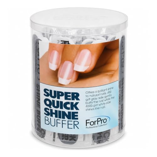 ForPro Super Quick Shine 2-Way Nail Buffer Set, 25 Count, Manicure & Pedicure Tool