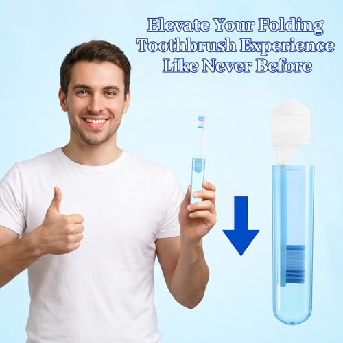 Travel Toothbrush Set of 5 - Portable Folding Toothbrushes