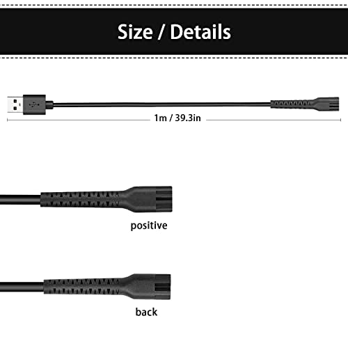 USB Replacement Charging Cord for Wahl Clippers, Finale & Vanish Shavers