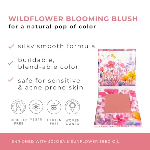 Honeybee Gardens Wildflower Blooming Blush Primrose - Vegan Pressed Powder 0.14oz