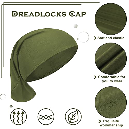 Tatuo Unisex Dreadlock Sleep Cap - Long Hair Bonnet & Head Wrap, 4 Pack