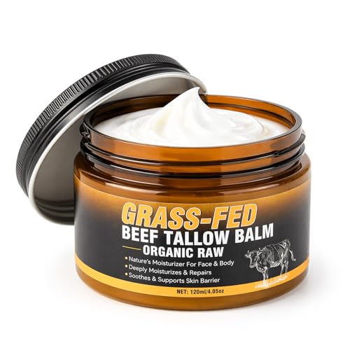 Organic Beef Tallow Balm with Honey & Beeswax - Moisturizer for Skin