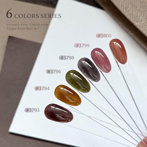 GAOY Milky Gel Nail Polish Set - 6 Colors Long Lasting UV Gel