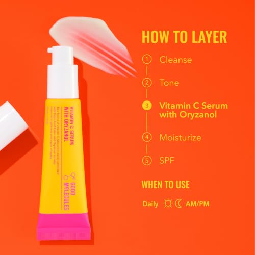 Good Molecules Vitamin C Serum with Oryzanol 1 fl oz Brightening & Anti-Aging