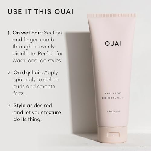 OUAI Curl Defining Cream Travel Size 2.5 Oz - Hydrating Curl & Frizz Control