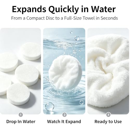 DK-SIMINA Disposable Hot Face Towels - Reusable Warm Facial Cloths, 60pcs