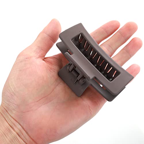 WLLHYF 2 Piece Square Claw Clip Set - 3.5 Inch Non-Slip Hair Clamps