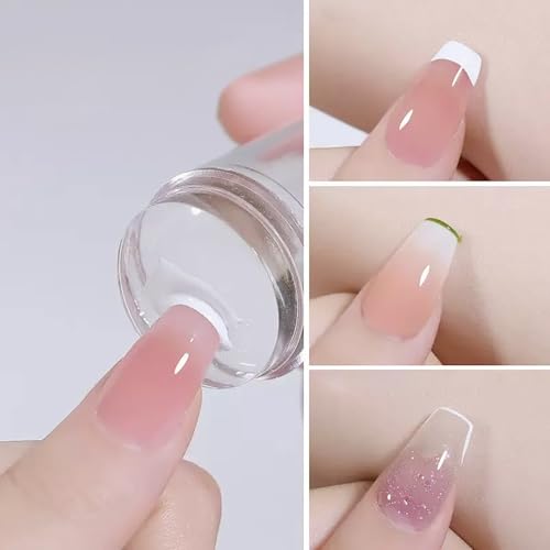 French Tip Nail Stamp Kit with Scraper & Brushes - DIY Nail Art