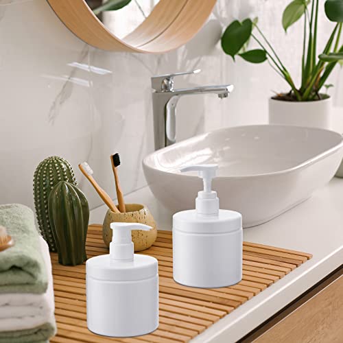 White 4-Pack 500ml Refillable Lotion & Shampoo Dispenser Bottles with Pump
