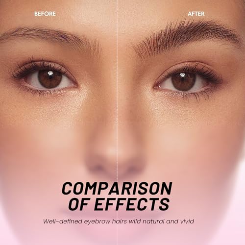 Pudaier Waterproof Microblading Eyebrow Pen - 2 Pack with 4 Tip Brush