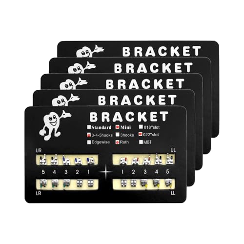 SEAVERRS Mini Roth Brackets with Hook - 5 pcs, 345 Teeth Model
