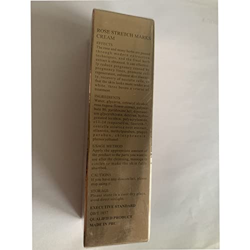 Rose Stretch Marks Removal Cream for Pregnancy & Scar Repair - Natural Plant Extracts, 40g