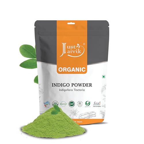 Just Jaivik 100% Organic Indigo Powder for Hair Color - 227g