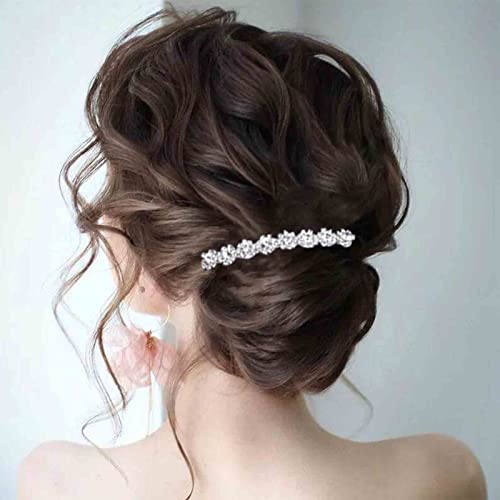 Silver Crystal Bridal Hair Comb Wedding Headpiece for Bride & Bridesmaids