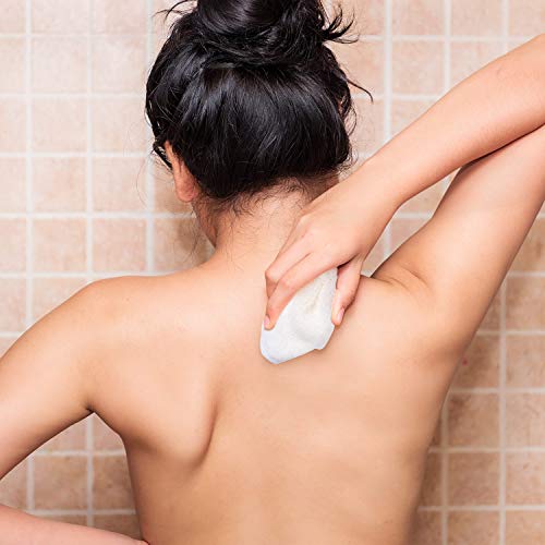 Tatuo Exfoliating Wash Cloths - 10 Soft Weave Towels with White Edge for Body & Face