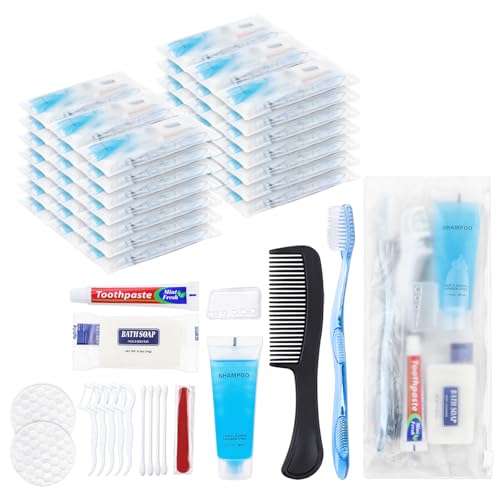 Pack of 5 Personal Hygiene Toiletry Kits - Travel Size, Individually Packed