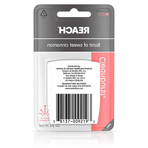 Reach Cleanburst Cinnamon Flavored Waxed Dental Floss - 55 Yards