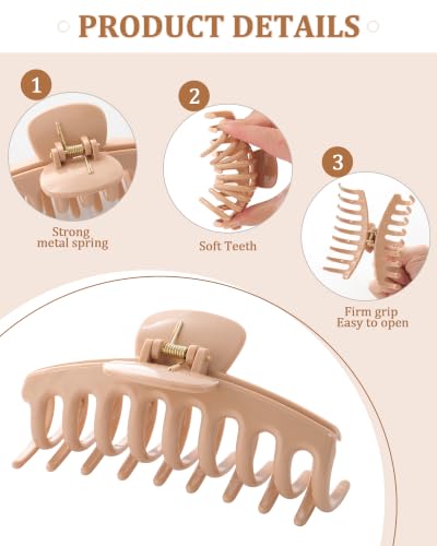 Large Silicone Hair Clips Set - Strong Hold Non-Slip Claw Clips