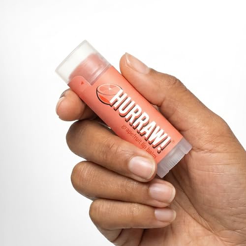 HURRAW! Grapefruit Lip Balm - Organic, Vegan & Cruelty-Free (3 Pack)