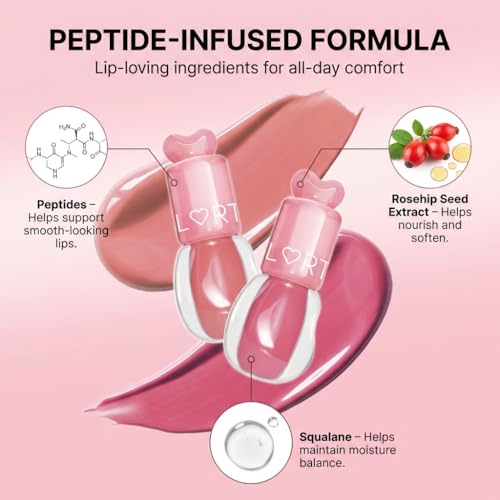 Peptide Infused Lip Gloss with Glassy Finish - Hydrating & Volumizing Lip Tint