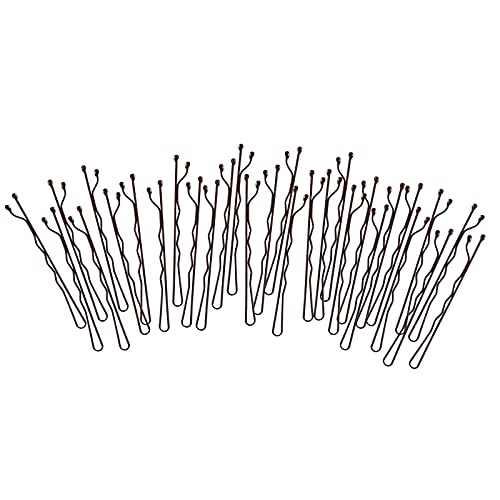 Laicky 200 Count Brown Bobby Pins - Durable Hairpins for All Hair Types