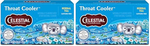 Celestial Seasonings Throat Cooler Herbal Tea - Caffeine Free, 32 Bags
