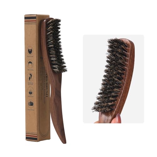 PERFEHAIR Boar Bristle Smoothing Brush for Men & Women - 9" Walnut Handle