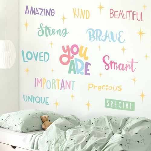 SHUCHING Inspirational Quote Wall Decal for Girls' Room Decor