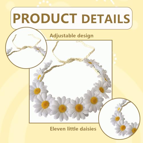 Women Sunflower Headbands Set - Boho Floral Hair Accessories for Weddings & Festivals