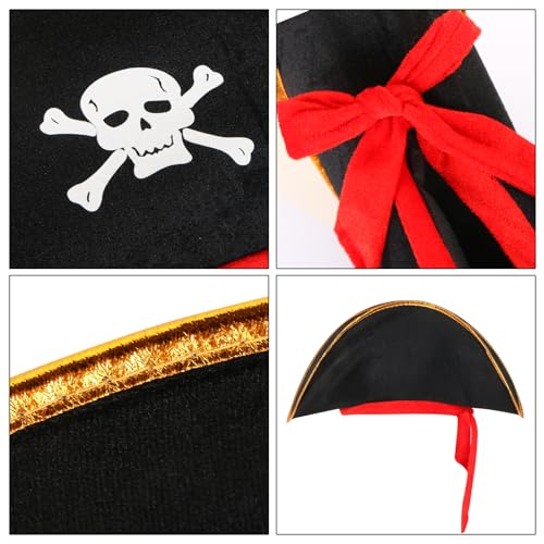 2-Pack Pirate Hat and Blindfolds for Costume Parties