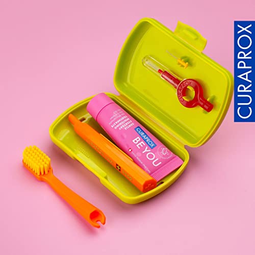 Curaprox CS 5460 Travel Toothbrush Replacement Heads, Orange, 2-Pack