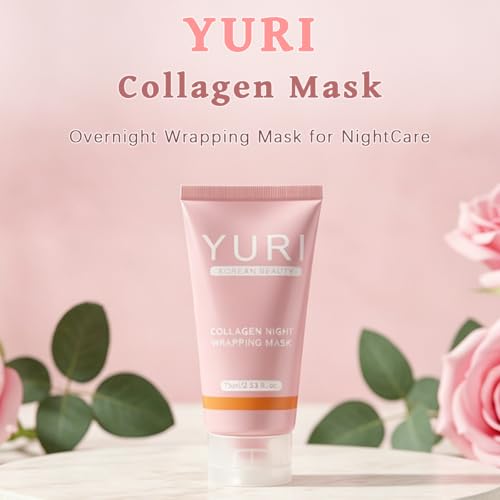 YURI Collagen Overnight Peel Off Mask - Hydrating & Firming, 2.54 Fl Oz