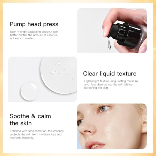 Loske Snail Mucin Serum - Hydrating & Repairing Essence for All Skin Types