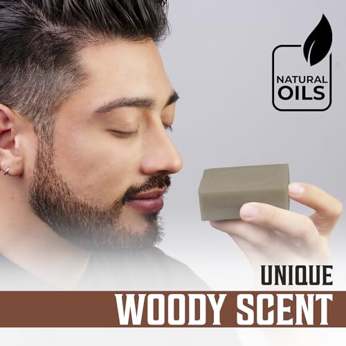 Viking Revolution Sandalwood Bar Soap for Men – 2 Pack Cold Pressed Soap