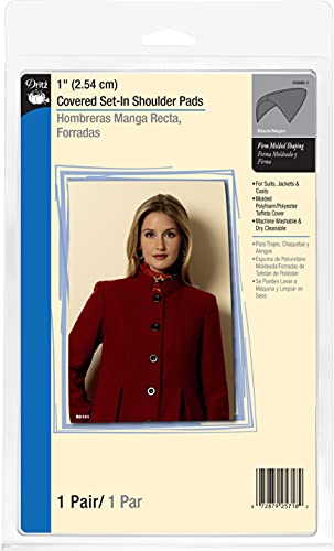 Dritz 1" Set-in Shoulder Pads for Jackets & Coats - Black