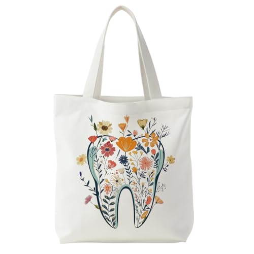 Dental Canvas Tote Bag - Perfect Gift for Hygienists & Dentists