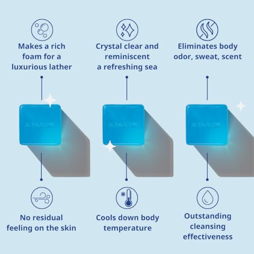 Alaskacube 3% Menthol Cooling Soap Bar - Refreshing 3-in-1 Body Wash