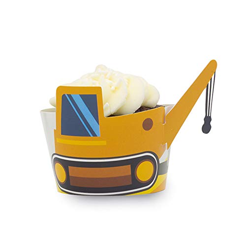 Construction Birthday Party Cupcake Wrappers - Set of 24
